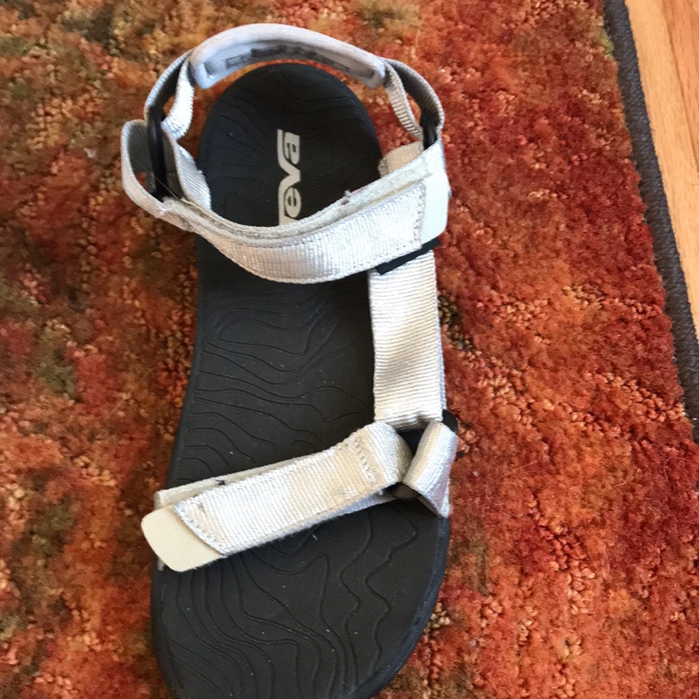 Girls silver Teva sandal